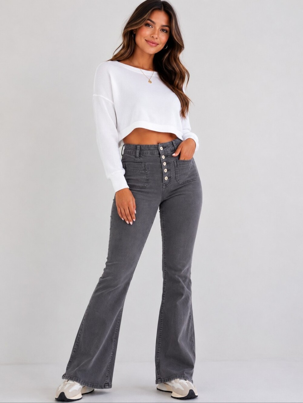 ❤️ AMERICAN EAGLE SUPER HIGH RISE FLARE CORDUROY JEANS / PANTS, 8 (29)